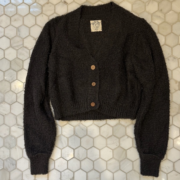 Free People Sweaters - Free People We The Free Grey Button Up Cardigan